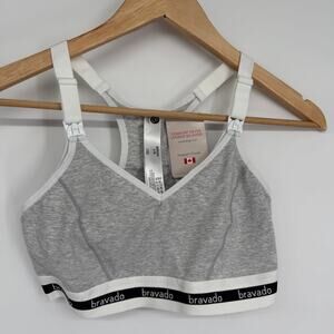 Bravado Pumping & Nursing Bra 2-in-1 Maternity & Breastfeeding Gray Small